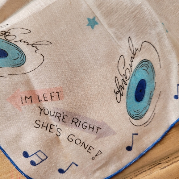 Vintage Elvis Hankie ~ 1956 Elvis Presley Enterprises Handkerchief ~ HTF ~ Nice! - Picture 9 of 11